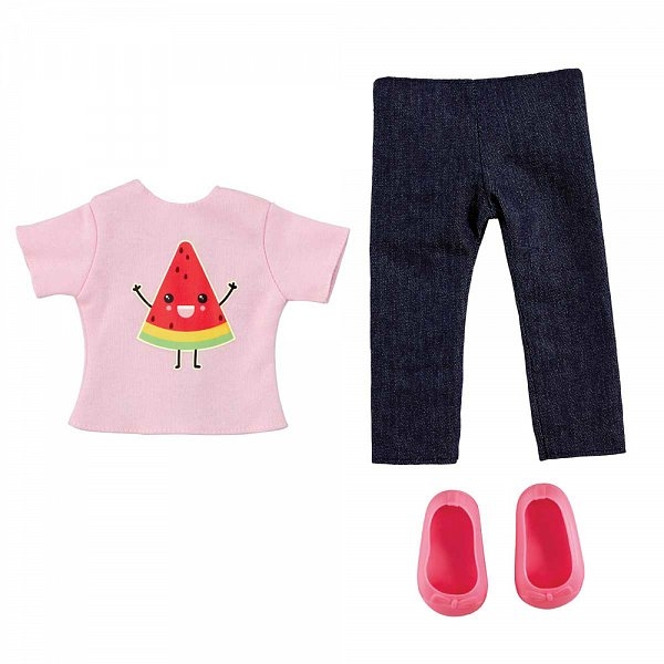 Obleček - Růžové  tričko a džíny