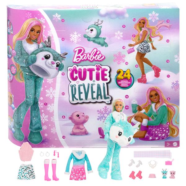 Mattel Barbie CUTIE REVEAL ADVENTNÍ KALENDÁŘ 2023