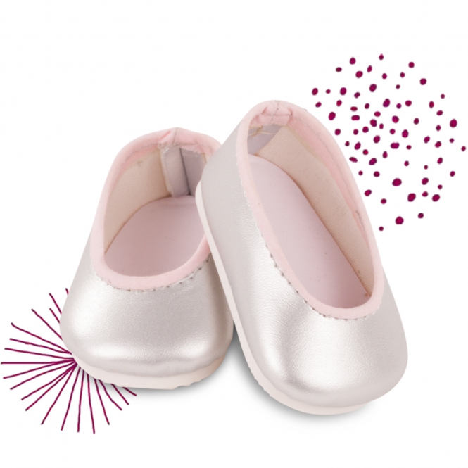 Götz botičky Ballerina silber-pink na panenku 42-50 cm 